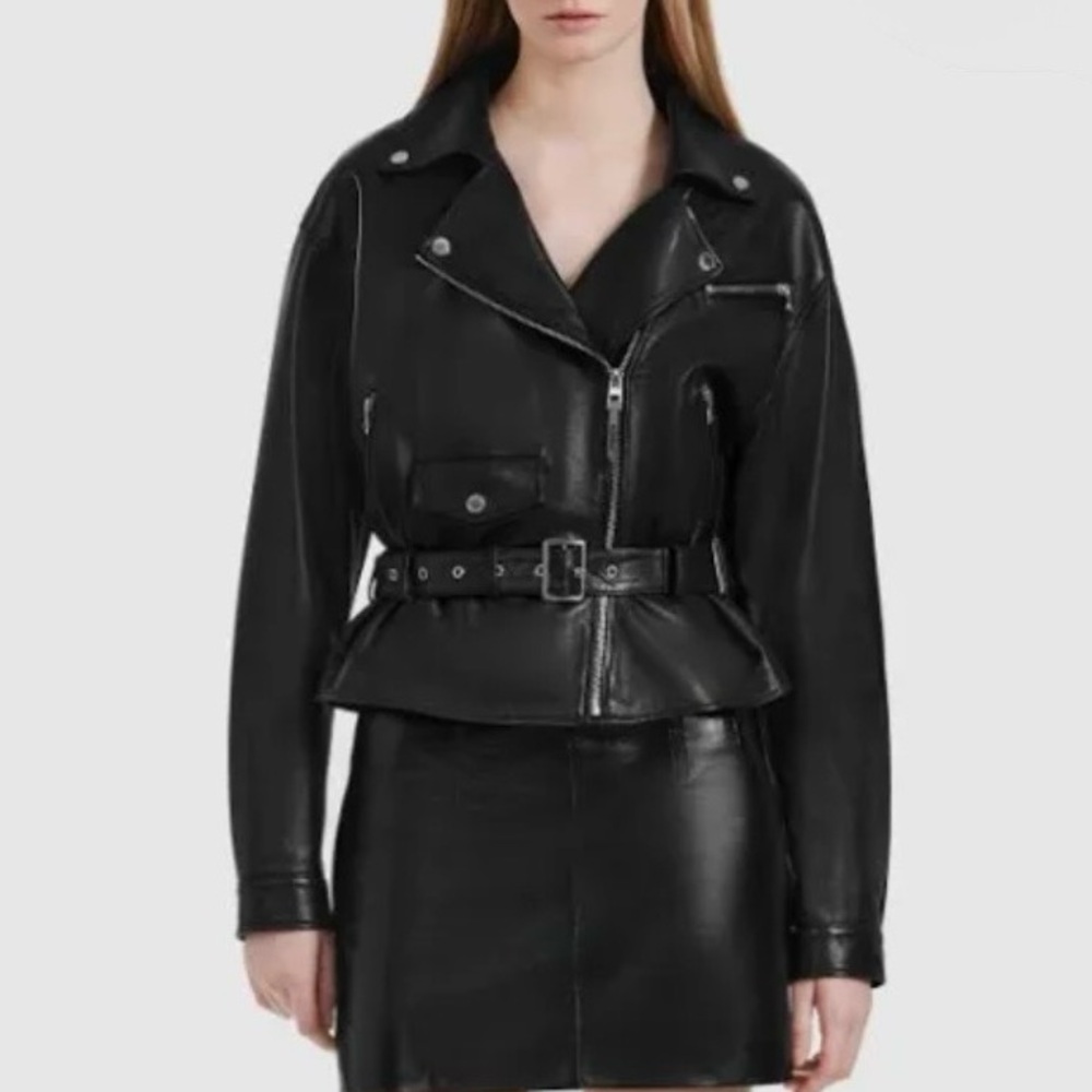Rudsak - Small - (Arielle) - biker jacket w/ removable belt